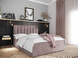 Hotelová manželská posteľ 180x200 MANNIE 2 - ružová + topper ZDARMA