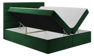 Boxspringová manželská posteľ 180x200 MANNIE 3 - zelená + topper ZDARMA