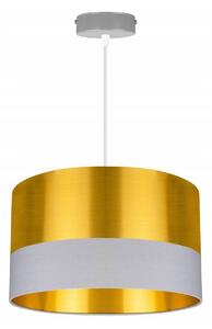 Závesné svietidlo Golden, 1x zlaté textilné tienidlo (výber z 2 farieb), (výber z 2 farieb konštrukcie), (fi 35cm)