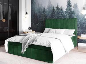 Kontinentálna dvojlôžková posteľ 160x200 MARCIAL - zelená + topper ZDARMA