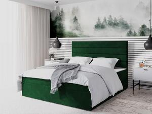 Boxspringová manželská posteľ 160x200 MANNIE 3 - zelená + topper ZDARMA
