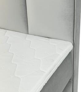 Boxspringová dvojlôžková posteľ 160x200 MARCELINO - šedá + topper ZDARMA