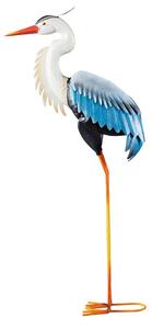 Livarno home Kovový dekoratívny vták (modro-biela volavka) (100371957)