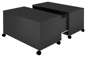 Konferenčný stolík lesklý čierny 75x75x38 cm drevotrieska