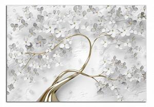 Moderný obraz Strom a biele kvety