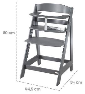 Roba Detská drevená vysoká jedálenská stolička Sit Up (antracitová) (100306933)
