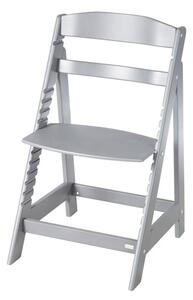 Roba Detská drevená vysoká jedálenská stolička Sit Up (sivá/flex) (100306933)