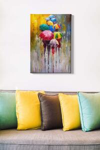 Wallity Obraz na plátne Raining rainbow 50x70 cm
