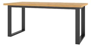 Rozkladací jedálenský stôl GEJFUN - dub wotan / kovové nohy