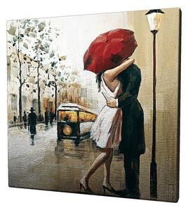 Wallity Obraz na plátne Red umbrella kiss KC042 45x45 cm