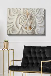 Wallity Obraz WHITE AND GOLD STATUE 70 x 100 cm