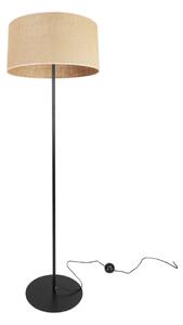 Podlahová lampa JUTA, 1x jutové tienidlo, (výber z 3 farieb konštrukcie), (fi 40cm), O
