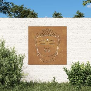 Záhradná dekorácia 55x55 cm, cortenová oceľ, hlava Buddhu