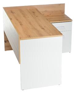 Písací stôl CHILLE dub artisan/matná biela