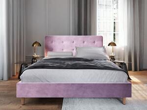 Čalúnená jednolôžková posteľ NOOR - 120x200, ružová