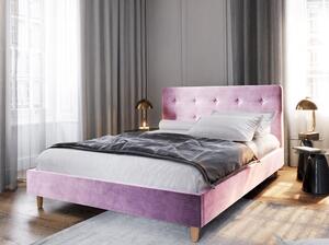 Čalúnená jednolôžková posteľ NOOR - 120x200, ružová