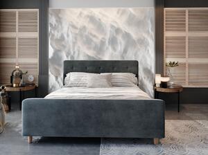 Jednolôžková čalúnená posteľ NESSIE - 90x200, tmavo šedá