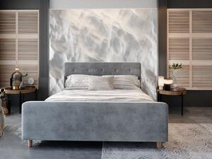 Manželská čalúnená posteľ NESSIE - 160x200, svetlo šedá