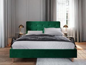 Čalúnená jednolôžková posteľ NOOR - 120x200, zelená