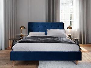 Čalúnená jednolôžková posteľ NOOR - 120x200, modrá
