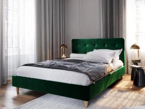 Čalúnená jednolôžková posteľ NOOR - 120x200, zelená
