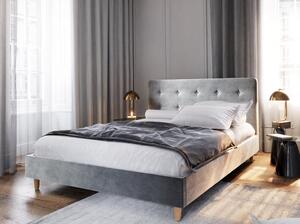 Jednolôžková posteľ s úložným priestorom NOOR - 90x200, svetlo šedá