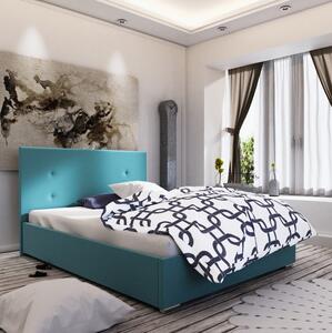 Jednolôžková čalúnená posteľ FLEK 3 - 120x200, modrá