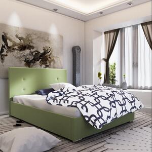 Manželská posteľ s úložným priestorom FLEK 3 - 180x200, žlto zelená