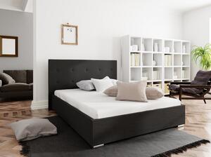 Jednolôžková čalúnená posteľ FLEK 1 - 120x200, čierna