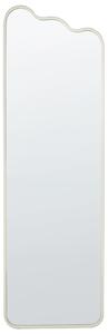 Nástenné zrkadlo biele železo sklo 45 x 145 cm nepravidelný tvar závesné moderný minimalistický štýl obývačka spálňa predsieň