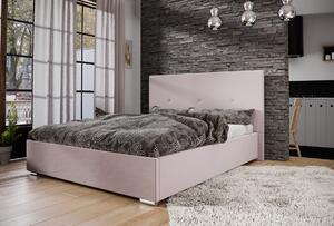 Manželská posteľ s úložným priestorom FLEK 2 - 180x200, ružová