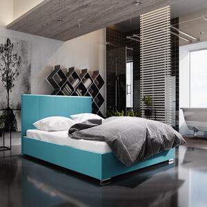 Manželská posteľ s úložným priestorom FLEK 6 - 140x200, modrá