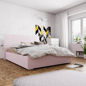 Manželská posteľ s úložným priestorom FLEK 4 - 140x200, ružová