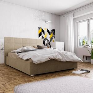 Manželská posteľ s úložným priestorom FLEK 4 - 180x200, béžová