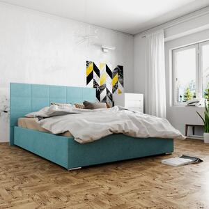 Manželská posteľ s úložným priestorom FLEK 4 - 160x200, modrá