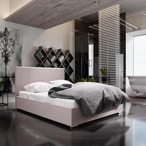 Manželská posteľ s úložným priestorom FLEK 6 - 140x200, ružová
