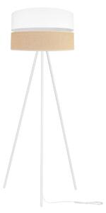 Podlahová lampa JUTA, 1x jutové/biele textilné tienidlo, M, W