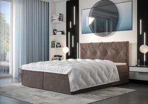 Hotelová posteľ s úložným priestorom LILIEN COMFORT - 120x200, mliečna čokoláda
