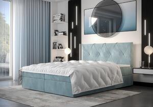 Hotelová posteľ s úložným priestorom LILIEN COMFORT - 120x200, svetlo modrá