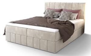 Boxspringová posteľ s úložným priestorom MADLEN - 120x200, béžová