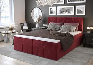 Boxspringová posteľ s úložným priestorom MADLEN COMFORT - 120x200, červená