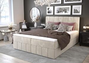 Boxspringová posteľ s úložným priestorom MADLEN COMFORT - 180x200, béžová