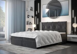 Hotelová posteľ s úložným priestorom LILIEN - 120x200, popolavá
