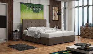Čalúnená posteľ s úložným priestorom DELILAH 1 - 160x200, svetlo hnedá