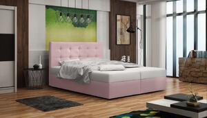 Čalúnená posteľ s úložným priestorom DELILAH 1 - 200x200, ružová