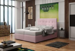 Čalúnená posteľ s úložným priestorom DELILAH 2 - 160x200, ružová
