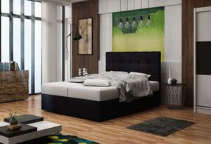 Čalúnená posteľ s úložným priestorom DELILAH 2 COMFORT - 200x200, čierna