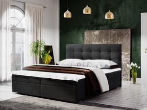Manželská posteľ s úložným priestorom STIG COMFORT 5 - 160x200, čierna