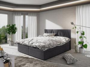 Manželská posteľ s úložným priestorom STIG 3 - 180x200, šedá