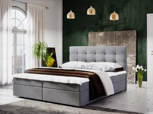 Manželská posteľ s úložným priestorom STIG COMFORT 5 - 160x200, svetlo šedá